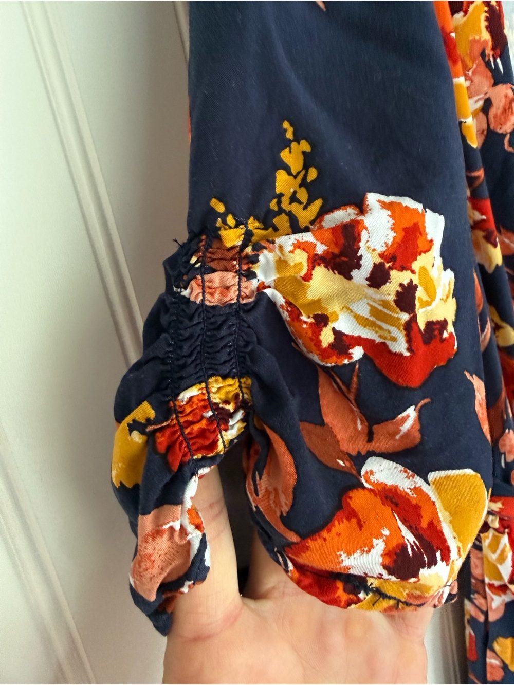 Isabel Maternity Ingrid & Isabel Floral Maxi Dress Navy Tie Waist Small - Picture 7 of 12
